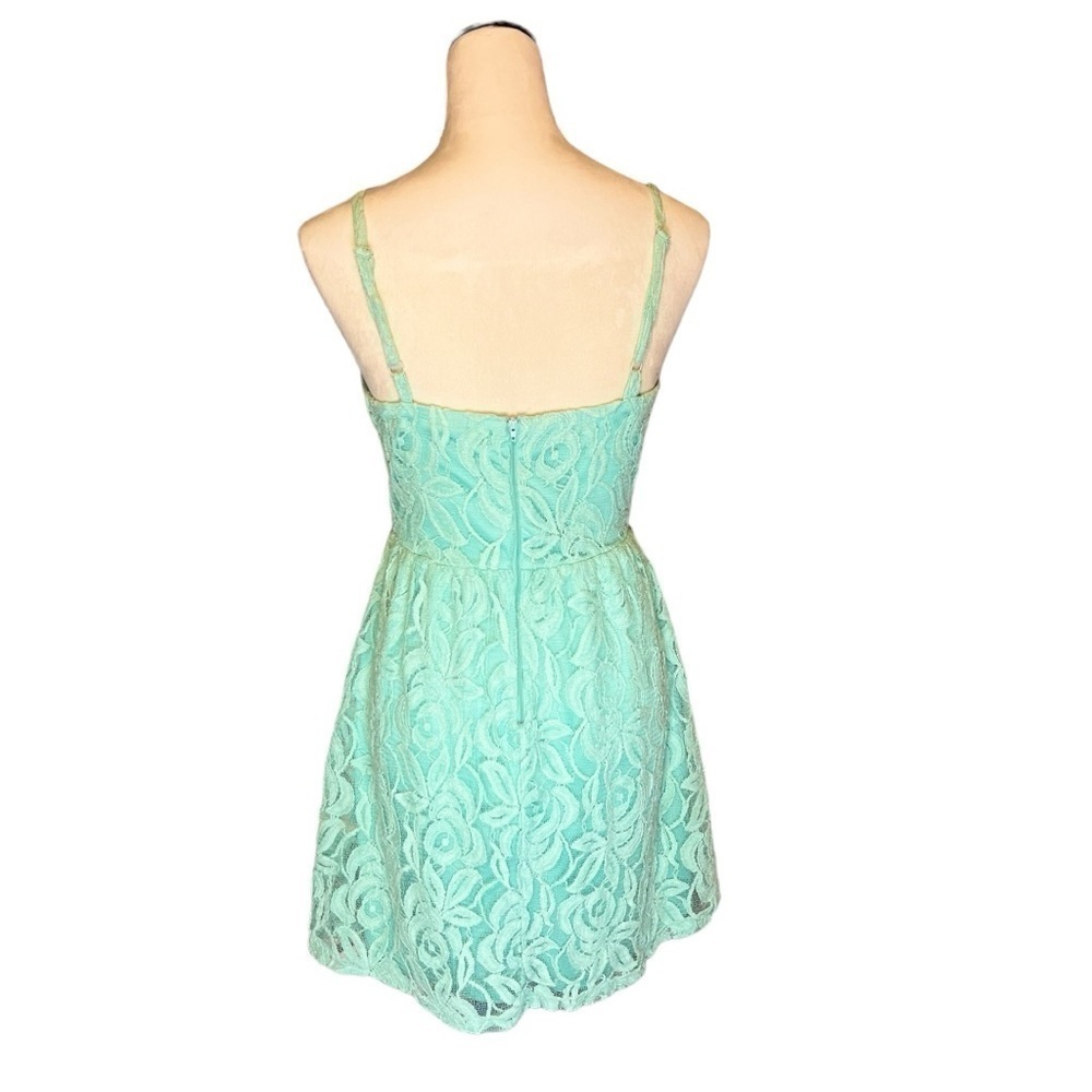 Vanity large blue lace short spaghetti strap dress with POCKETS!! - Picture 7 of 8